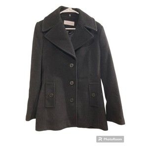 Calvin Klein Women's Wool Blend Black Peacoat - Size‎ 8